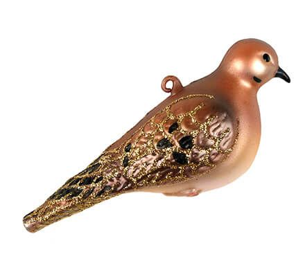 Glass Mourning Dove Ornament