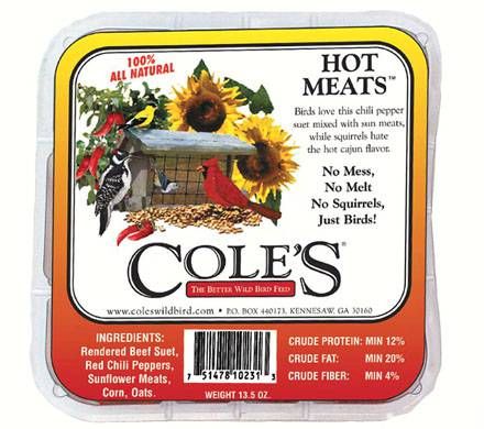 5" Square Hot Meats Suet Cake 