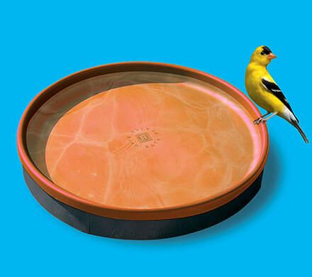 3-in-1 Heated Terra Cotta Birdbath