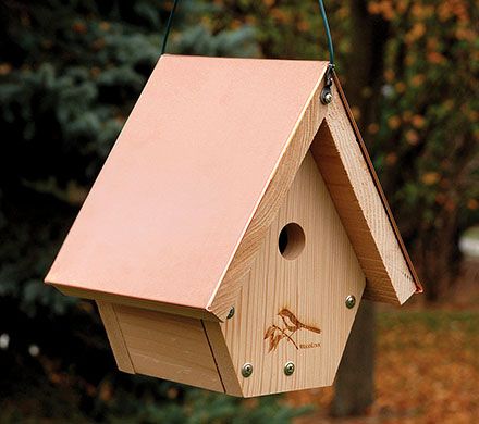 Cedar & Copper Roof Wren House