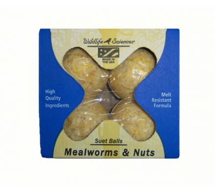 Mealworms & Nuts Suet Balls (4 per box)