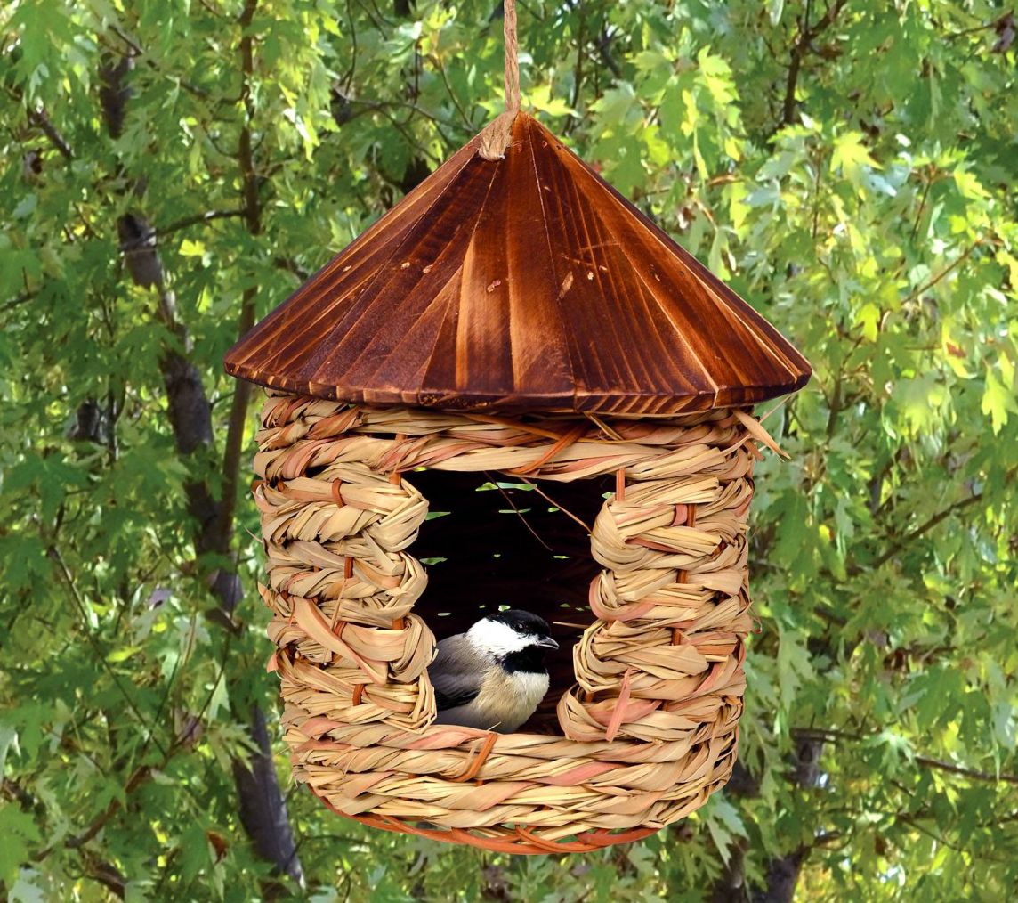 SPECIAL OFFER 2 for $ 15 Hanging Grass Roosting Pocket Teardrop Birdhouse 